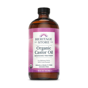 Heritage Store Organic Castor Oil 473ml,076970221219