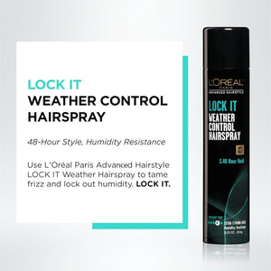 L'Oreal Paris Lock It Extra Strong Hold No.4 Anti Frizz Weather Control Hair Spray 234g,071249276747