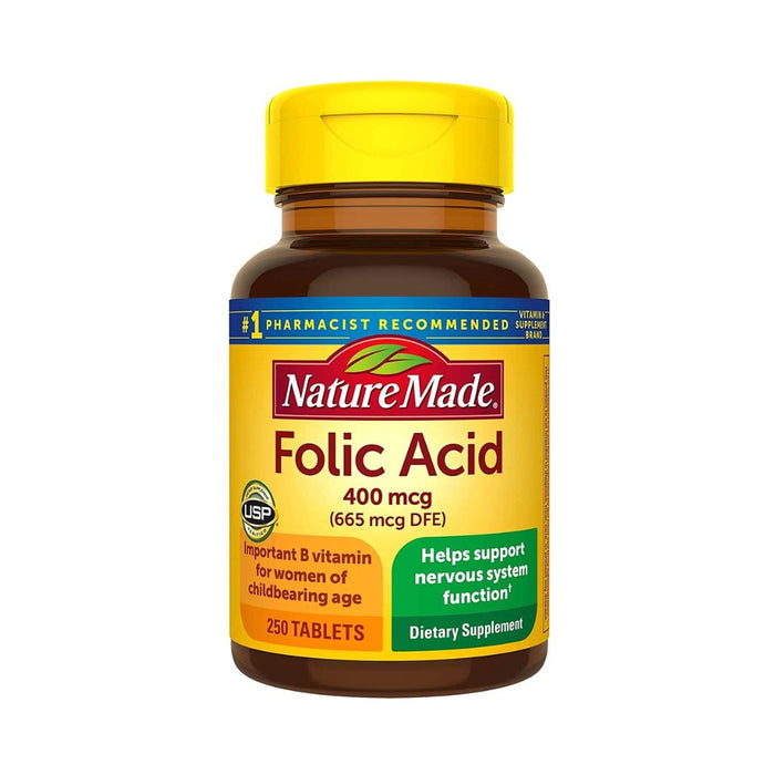 Nature Made Folic Acid 400mcg 250 Tablets