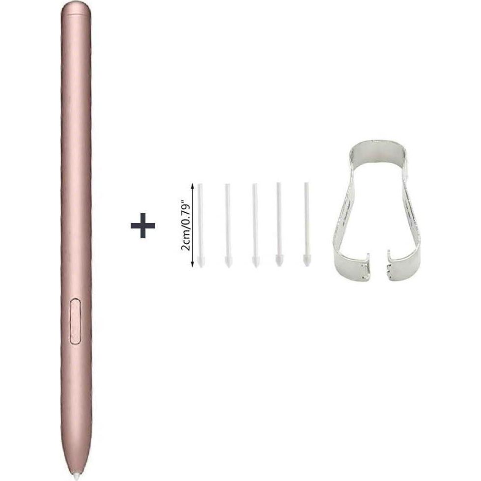 Tab S7 / S7+ S Pen Replacement Stylus Pen For Samsung Galaxy Tab S7 / S7 Plus/ S7 FE (EJ-PT870) + Tips/Nibs (Without Bluetooth) (Bronze),764852466871