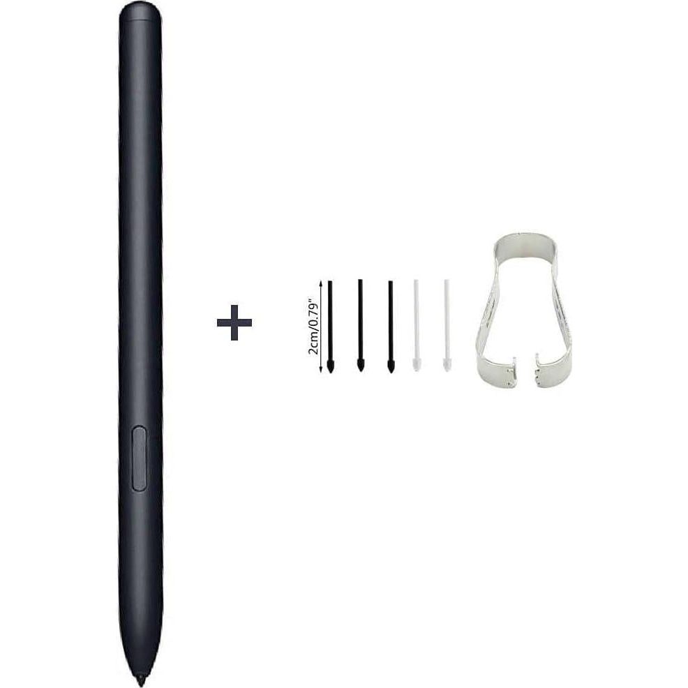 Tab S7 / S7+ S Pen Replacement Stylus Pen For Samsung Galaxy Tab S7 / S7 Plus/ S7 FE (EJ-PT870) + Tips/Nibs (Without Bluetooth) (Black),764852466956