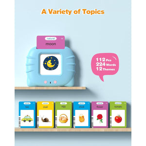 Talking Flash Cards for Toddlers Montessori Language Toy with 224 Words Speech Therapy Educational Toy