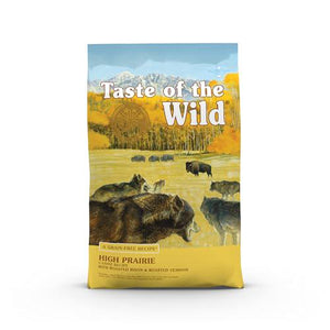 Taste of the Wild High Prairie Dry Dog Food 28 lb Grain Free with Roasted Bison and Venison