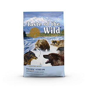 Taste of the Wild Pacific Stream Dog Food 28 lb Grain Free Dry Kibble with Smoke Flavored Salmon