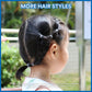 Teenitor Teenitor Clear Elastic Hair Bands, 2000pcs Mini Hair Rubber Bands, Hair Ties, Soft Hair Elastics Ties, 2mm In Width And 30mm In Length