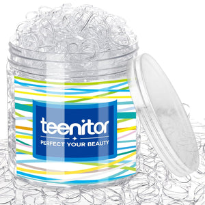 Teenitor Teenitor Clear Elastic Hair Bands, 2000pcs Mini Hair Rubber Bands, Hair Ties, Soft Hair Elastics Ties, 2mm In Width And 30mm In Length
