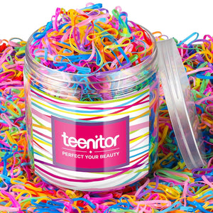 Teenitor Teenitor Color Elastic Hair Bands, Hair Ties,2000pcs Multi Color Hair Holder Hair Tie Elastic Rubber Bands For Baby Girls