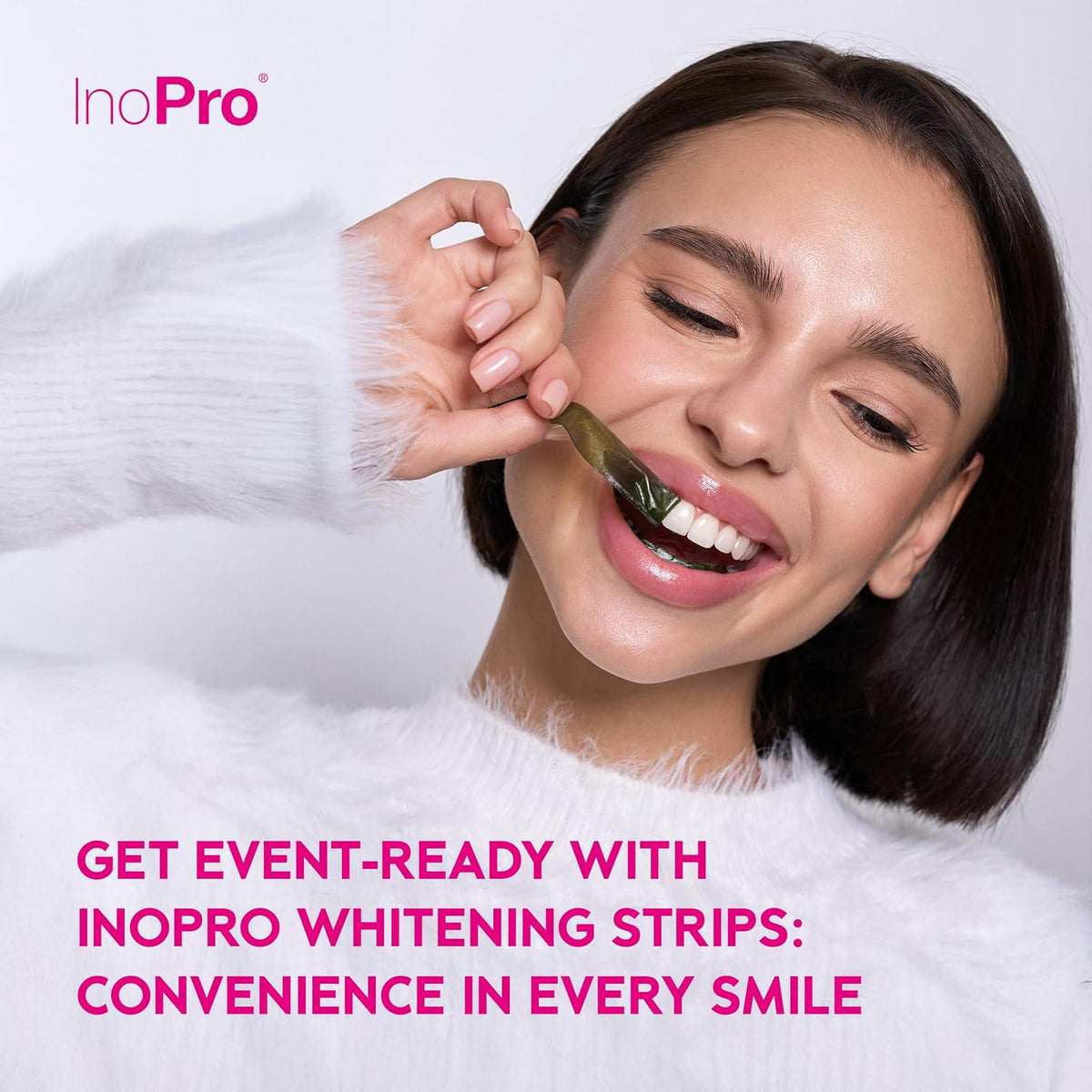 InoPro Teeth Whitening Strips 21 Treatments Kit - Teeth Whitener, Peroxide Free, Enamel Safe Green White Strips, Deep Stains Removal - Instant Teeth Whitening Without The Harm (42 Strips)