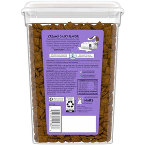 Temptations Crunchy and Soft Cat Treats Creamy Dairy Flavor 16 oz Tub for Adult Cats