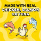 Temptations Creamy Puree Lickable Cat Treats Variety 24 Pack Chicken Tuna Salmon 0.425 oz Pouches