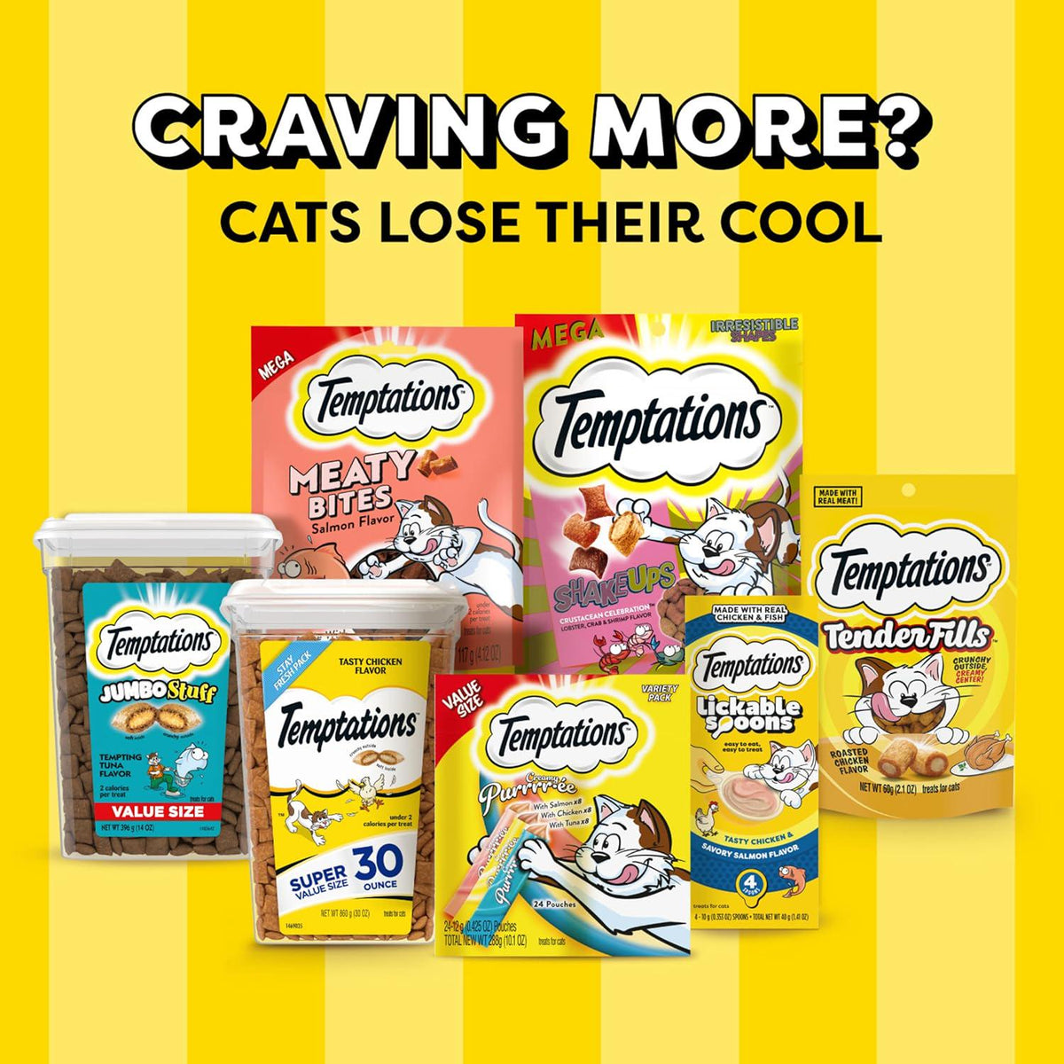 Temptations MixUps Backyard Cookout Flavor Crunchy And Soft Cat Treats, 3 Oz. Pouch (Pack Of 12),