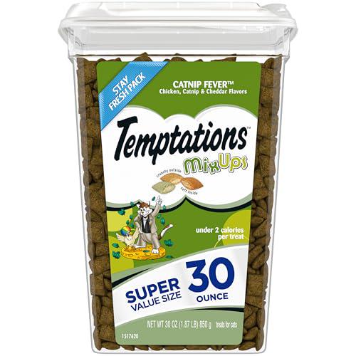 Temptations MixUps Cat Treats Catnip Fever Crunchy and Soft 30 oz Tub