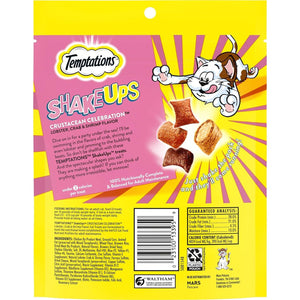 Temptations ShakeUps Cat Treats Crustacean Celebration Flavor 5.29 oz Crunchy and Soft Pouch Treat
