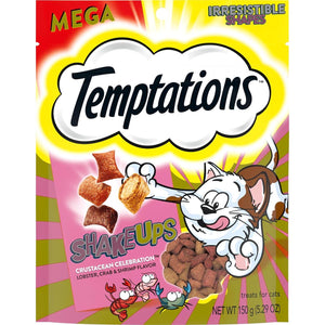 Temptations ShakeUps Cat Treats Crustacean Celebration Flavor 5.29 oz Crunchy and Soft Pouch Treat