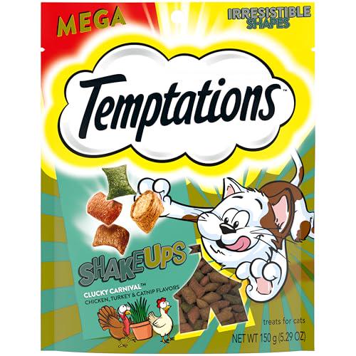 Temptations ShakeUps Cat Treats Crunchy and Soft Clucky Carnival Flavor 5.29 oz