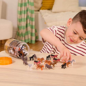 Terra by Battat 60 Piece Wild Animal Tube Safari Plastic Figurines for Kids and Toddlers Ages 3 Plus