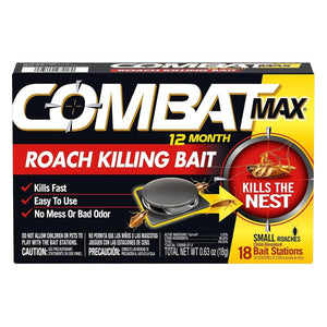 Combat Max 12 Month Roach Killing 18 Bait Stations For Small Roaches 18g