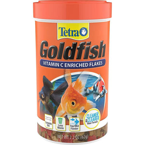 Tetra Goldfish Flakes 2.2 oz Nutritionally Balanced Aquarium Fish Food Enriched with Vitamin C