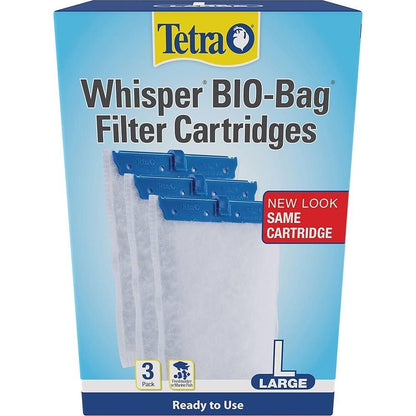 Tetra Whisper Bio Bag Filter Cartridges Large 3 Count Aquarium Ready to Use Blue Filters Pack of 1