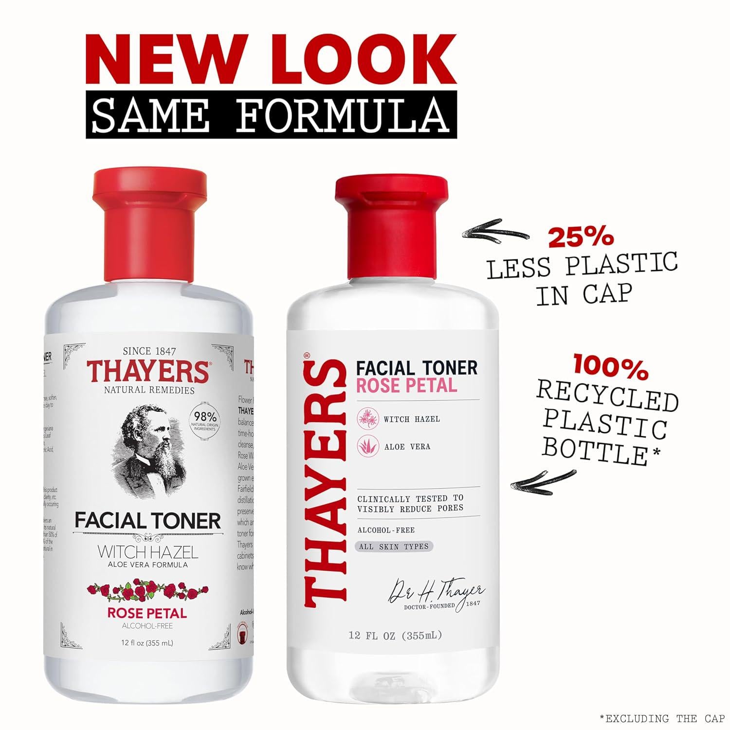 Thayers Alcohol-Free Rose Petal Witch Hazel Facial Toner For Glowing Skin, Soothing, Hydrating, Refreshing Toner For Normal And Combination Skin, 12oz (Packaging May Vary),