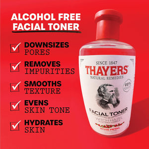 Thayers Alcohol-Free, Hydrating Rose Petal Witch Hazel Facial Toner With Aloe Vera Formula, Vegan, Dermatologist Tested And Recommended, 8.5 Oz (Pack Of 2),