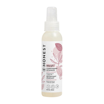 The Honest Company The Honest Company Conditioning Hair Detangler | Leave-in Conditioner + Fortifying Spray | Tear-free, Cruelty-Free, Hypoallergenic | Almond Nourishing, 4 Fl Oz