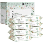 The Honest Company Clean Conscious Unscented Wipes | Over 99% Water, Compostable, Plant-Based, Baby Wipes | Hypoallergenic For Sensitive Skin, EWG Verified | Geo Mood, 576 Count,