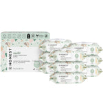 The Honest Company Clean Conscious Unscented Wipes | Over 99% Water, Compostable, Plant-Based, Baby Wipes | Hypoallergenic For Sensitive Skin, EWG Verified | Geo Mood, 648 Count,