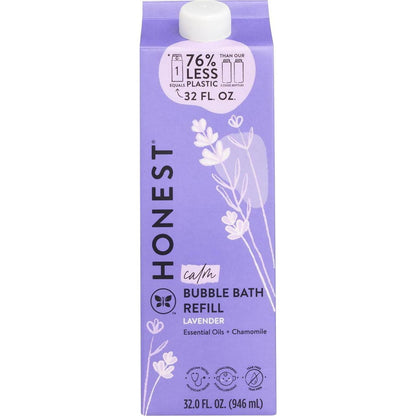 The Honest Company Foaming Bubble Bath Refill Carton | Gentle For Baby | Naturally Derived, Tear-Free, Hypoallergenic | Lavender Calm, 32 Fl Oz,