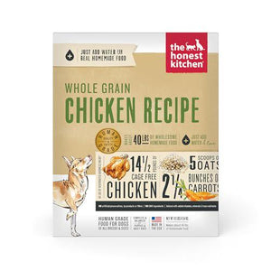 The Honest Kitchen Whole Grain Chicken Dehydrated Dog Food 10 lb Box Makes 40 lb Complete Meal