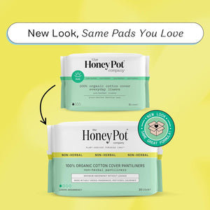 The Honey Pot Company Organic Everyday Non-Herbal Pantiliners, 30 Count