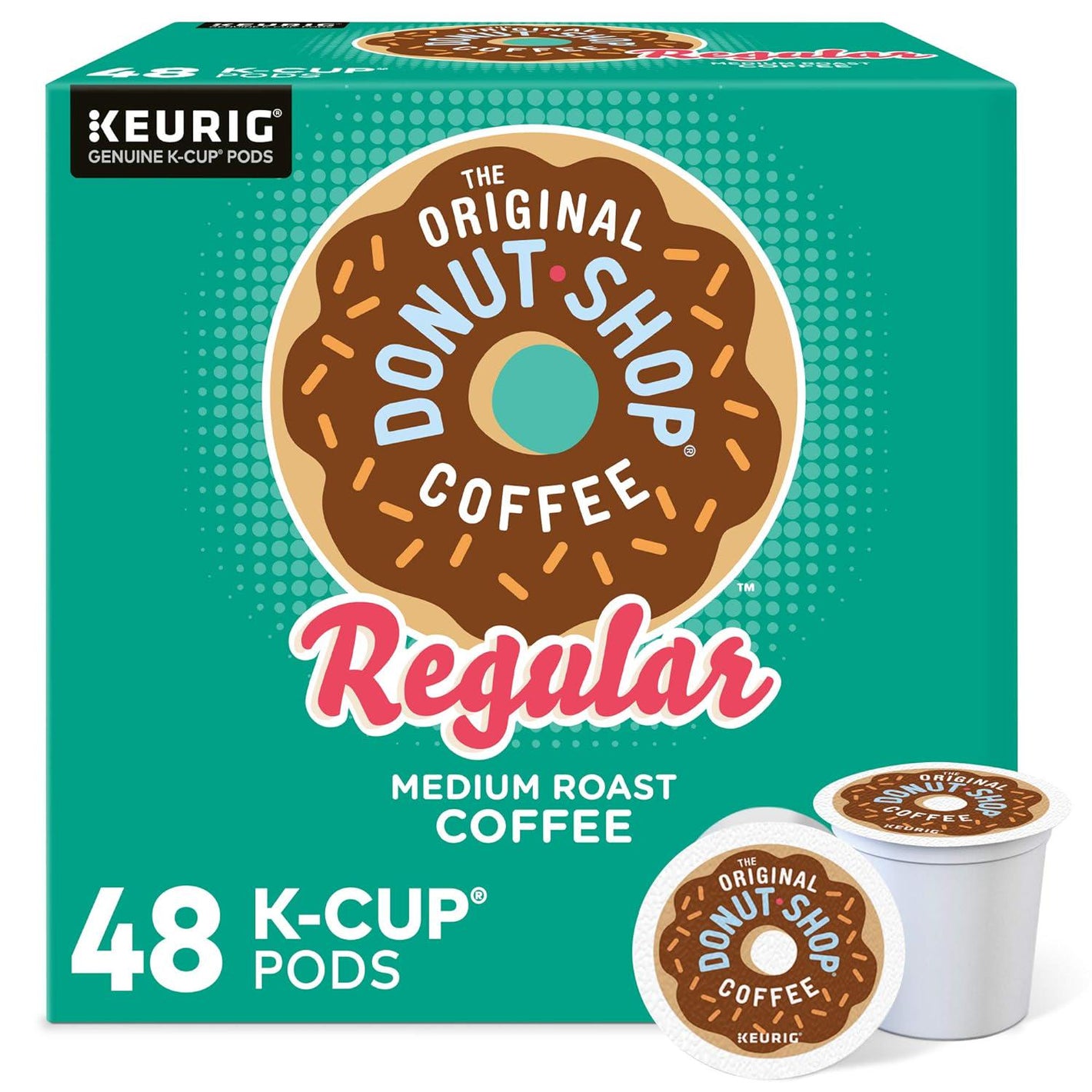The Original Donut Shop Regular Keurig K-Cup Pods, Medium Roast Coffee, 48 Count