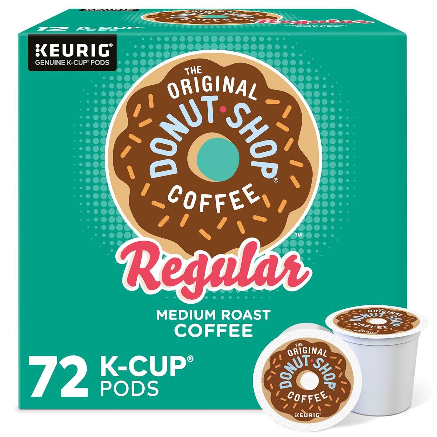 The Original Donut Shop The Original Donut Shop Regular Keurig Single-Serve K-Cup Pods, Medium Roast Coffee, 12 Count (Pack Of 6), Total 72 Count