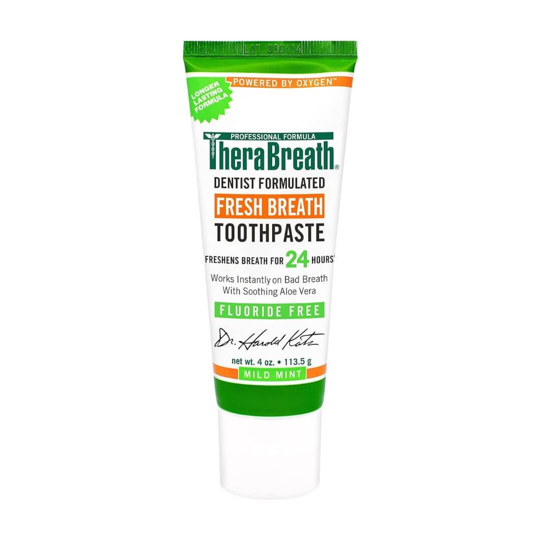 TheraBreath Fresh Breath Mild Mint Aloe Vera Anticavity Toothpaste 113.5g