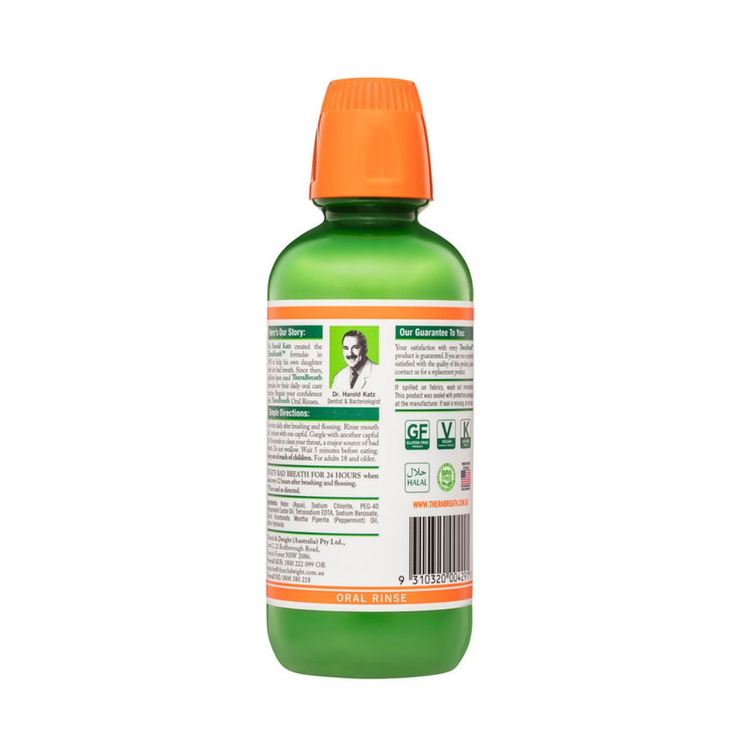 TheraBreath Fresh Breath Mild Mint Oral Rinse Mouthwash 473ml,697029284377