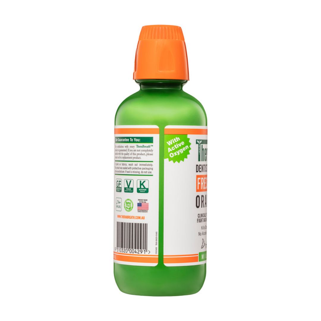 TheraBreath Fresh Breath Mild Mint Oral Rinse Mouthwash 473ml,697029284377