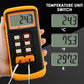 Thermocouple Thermometer Digital K Type Thermometer HVAC Thermometer Dual Temperature Meter With 4 Thermocouples, MAX/MIN/AVG Temperature Measurement, -50~1300°C (-58~2372°F),