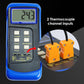 Thermocouple Thermometer Digital K Type Thermometer HVAC Thermometer Dual Temperature Meter With 4 Thermocouples, MAX/MIN/AVG Temperature Measurement, -50~1300°C (-58~2372°F), Blue,