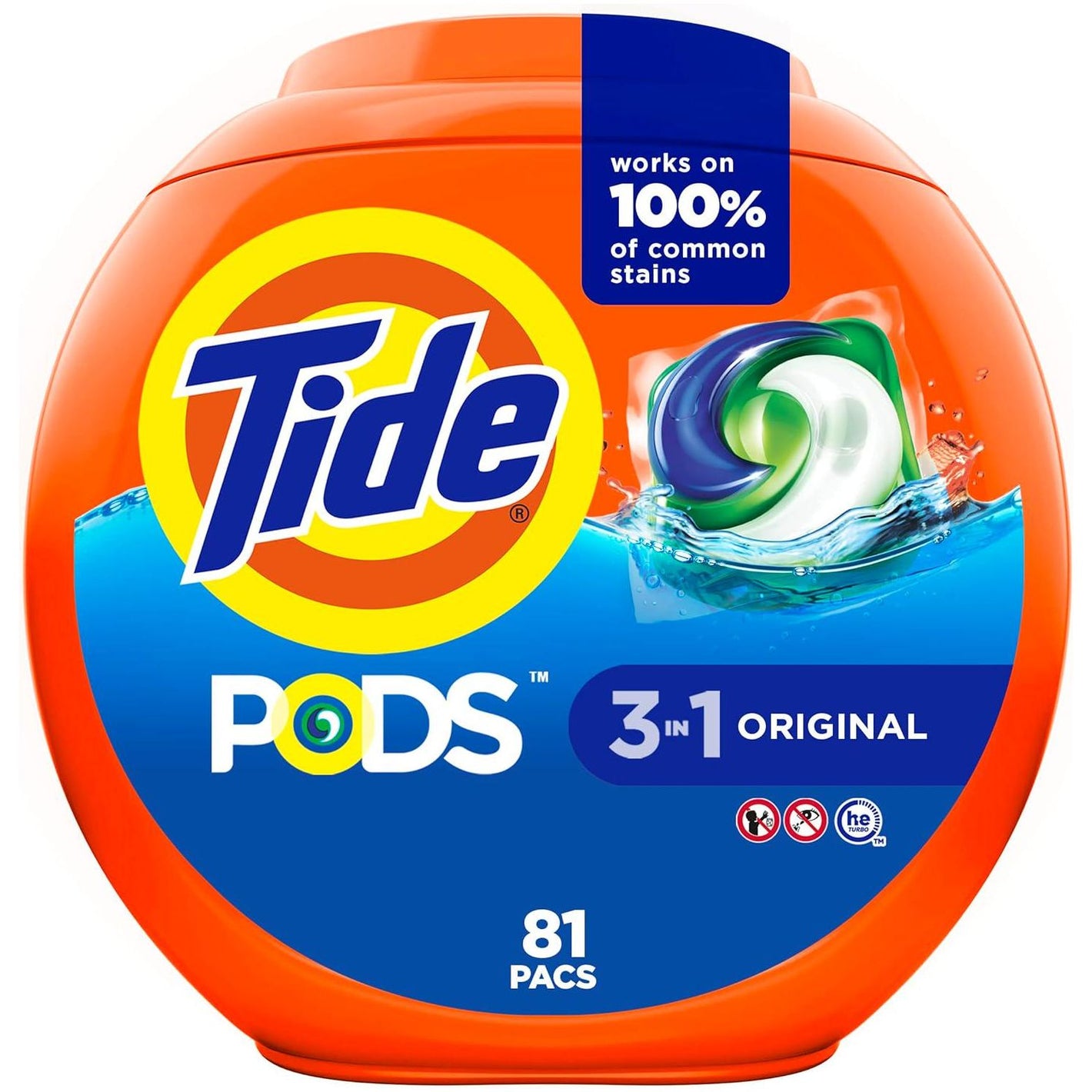 Tide Pods Laundry Detergent Soap Pods, High Efficiency (HE), Original Scent, 81 Count