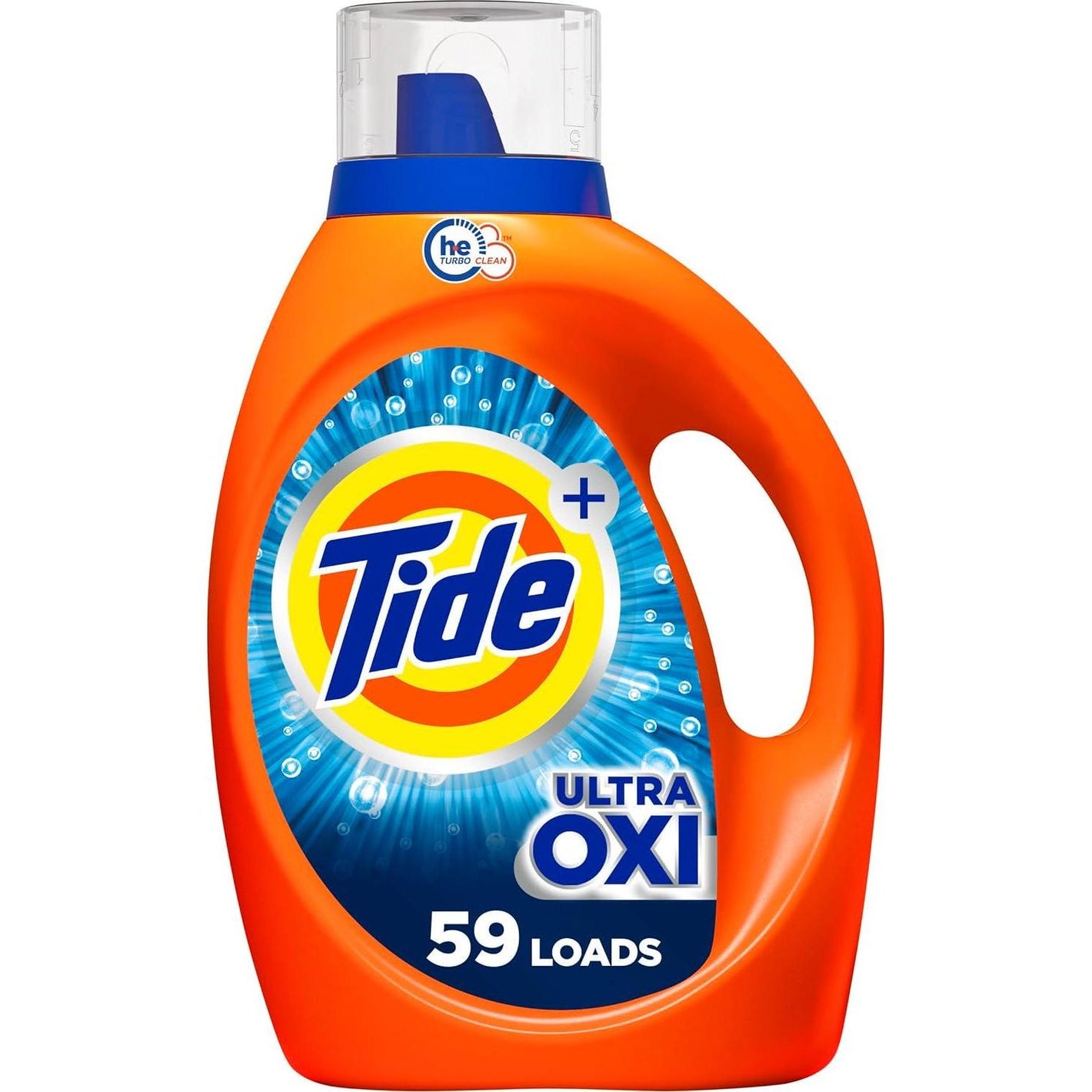 Tide Ultra Oxi Liquid Laundry Detergent, HE Compatible, 59 Loads, 84oz, Packaging May Vary