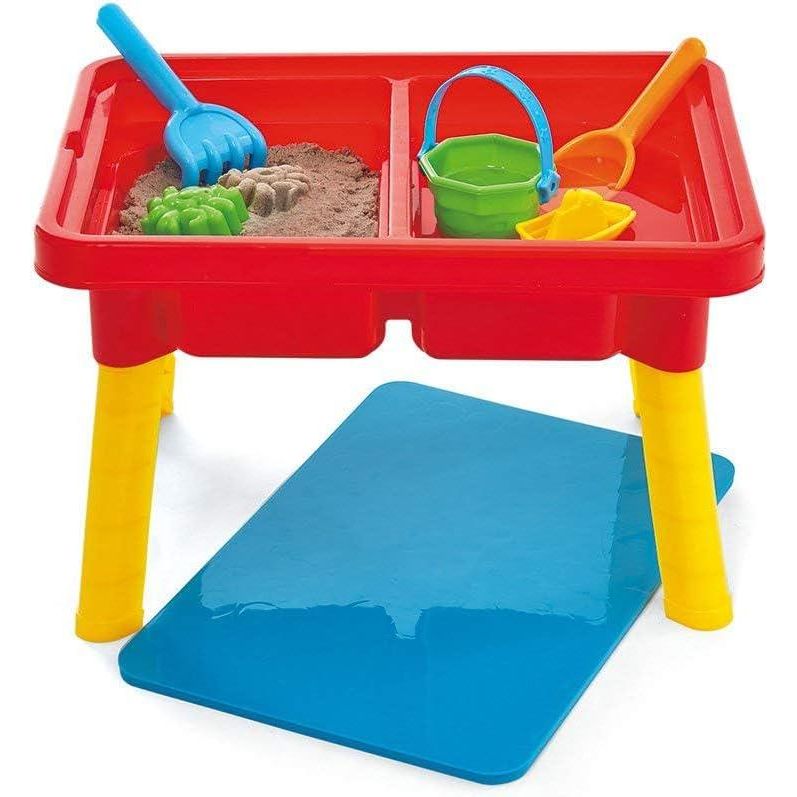 Kidoozie Sensory Table with Lid Compatible with Mega Blocks Indoor Outdoor Toddler Table Red