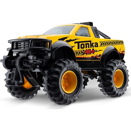 Tonka Steel Classics 4x4 Pickup Truck Toy, Yellow, Durable Toy Truck for Ages 3+, Construction Theme