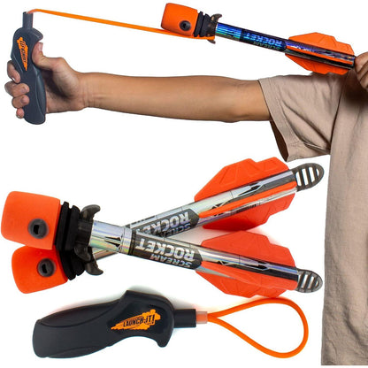 Slingshot Rocket Launcher Outdoor Toy for Kids Pool Beach Summer Game Gift for Ages 8 and Up