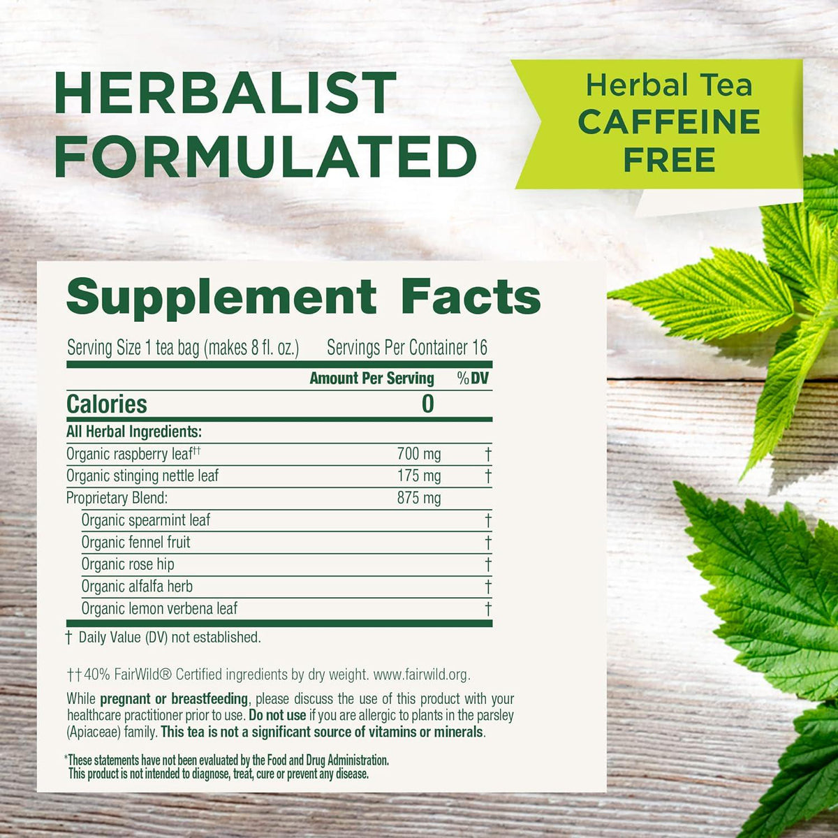 Traditional Medicinals Traditional Medicinals Tea, Organic Pregnancy Tea, Supports A Healthy Pregnancy, Raspberry Leaf, 16 Tea Bags