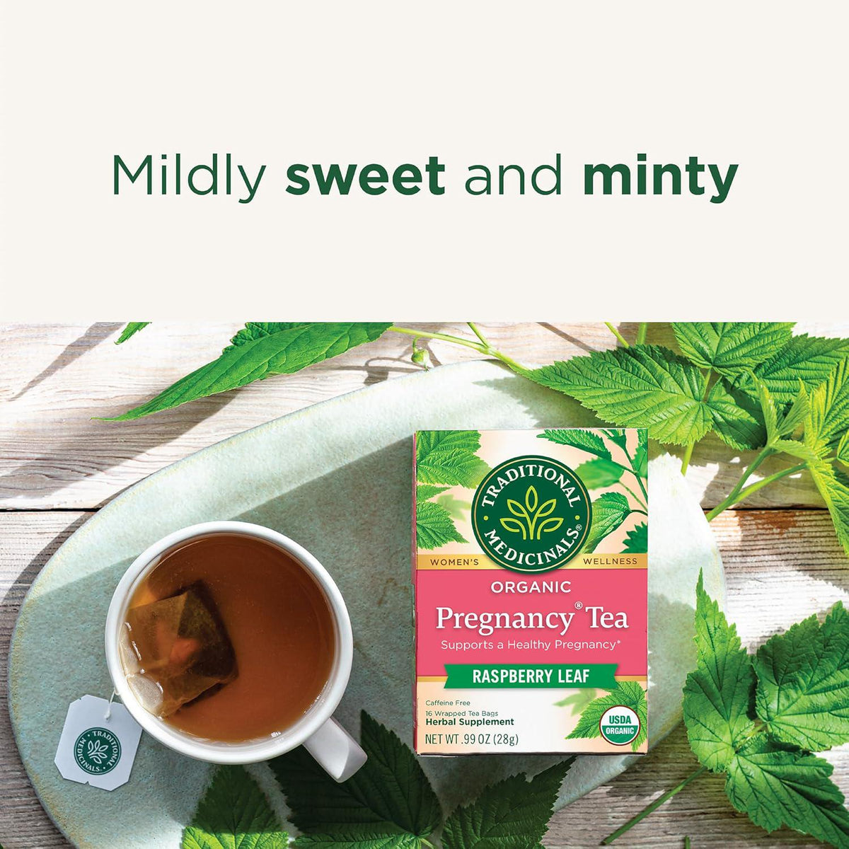 Traditional Medicinals Traditional Medicinals Tea, Organic Pregnancy Tea, Supports A Healthy Pregnancy, Raspberry Leaf, 16 Tea Bags