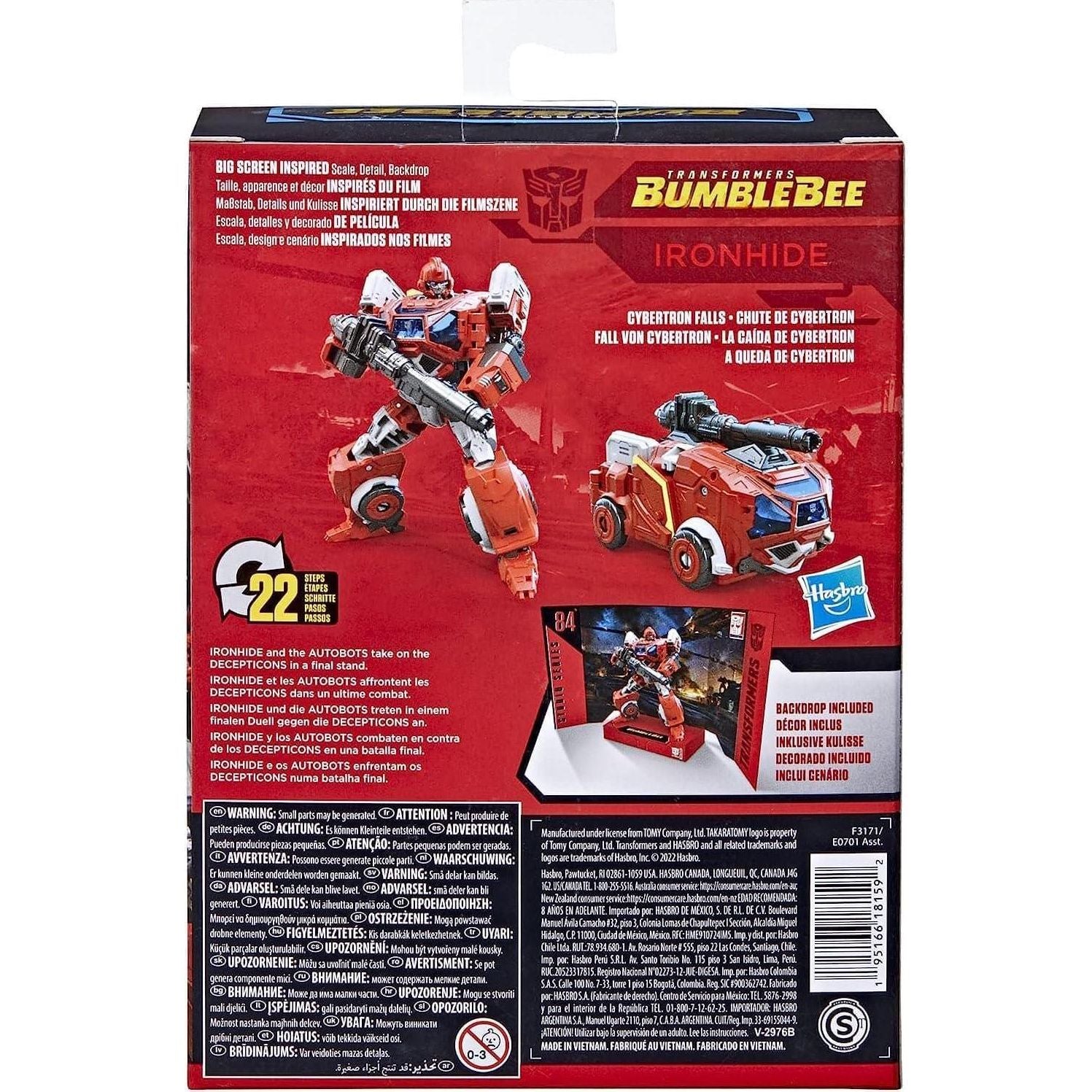 Transformers Toys Studio Series 84 Deluxe Class Bumblebee Ironhide Action Figure - Ages 8 And Up, 4.5-inch,