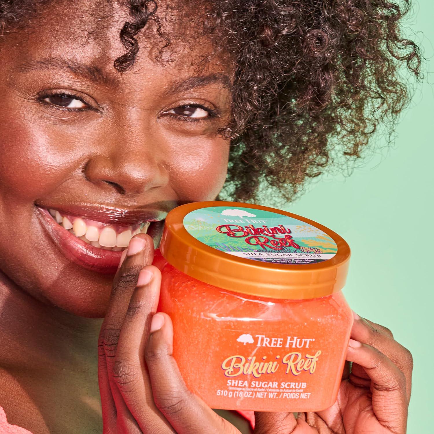 Tree Hut Bikini Reef Shea Sugar Scrub | Exfoliating Body Scrub Removes Dead, Dry Skin For A Soft And Hydrated Feel | Nourishing Essential Body Care | 18 Fl Oz.,