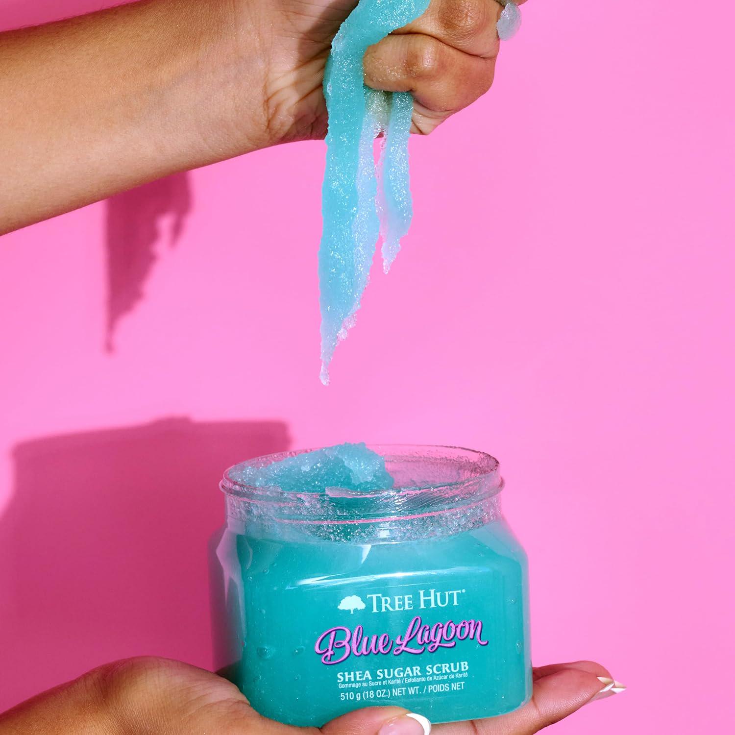 Tree Hut Blue Lagoon Shea Sugar Scrub | Exfoliating Body Scrub Removes Dead, Dry Skin For A Soft And Hydrated Feel | Nourishing Essential Body Care | 18 Fl Oz.,