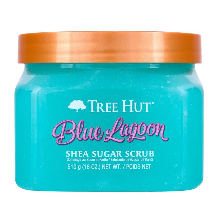Tree Hut Blue Lagoon Shea Sugar Scrub, Exfoliating Body Scrub, Removes Dead Dry Skin for Soft & Hydrated Skin, Nourishing Body Care, 18 fl oz