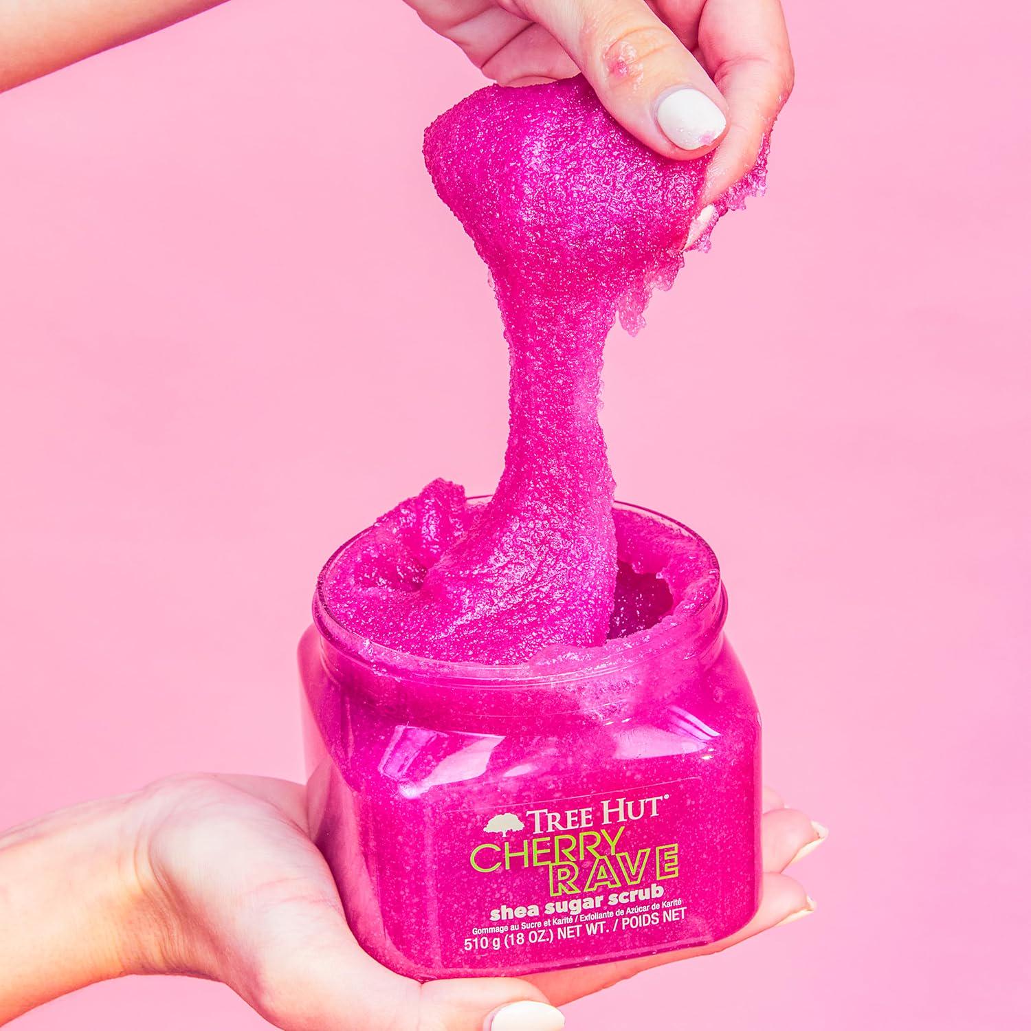 Tree Hut Cherry Rave Shea Sugar Scrub | Exfoliating Body Scrub Removes Dead, Dry Skin For A Soft And Hydrated Feel | Limited Edition Fall | Nourishing Essential Body Care | 18 Fl Oz.,
